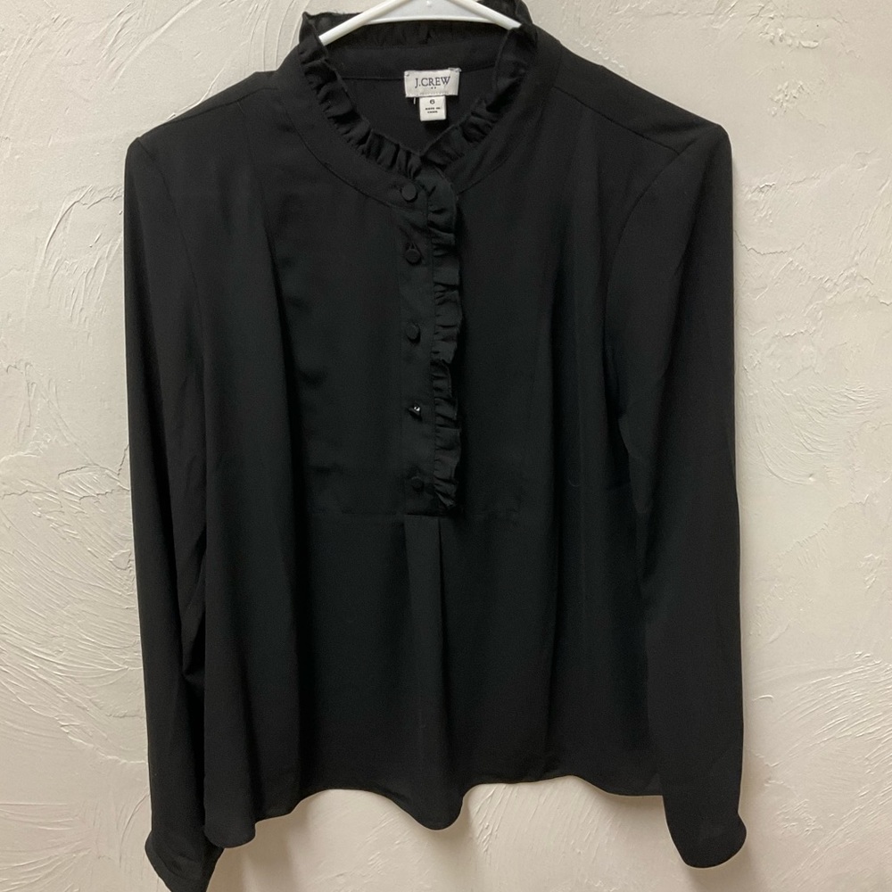 J Crew Black Blouse